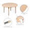 Flash Furniture Round 33 W, 33 L, 23.75 H, Plastic, Steel, Brown YU-YCX-0073-2-ROUND-TBL-NAT-E-GG - alternate 5